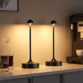 Cordless Rechargeable Table Lamp, Battery Operated Desk Lamp, Black, 2 Pack
