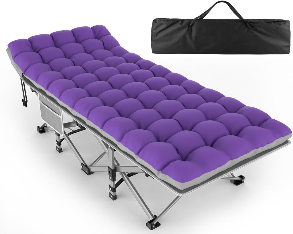 ZENPETIO Folding Camping Cot for Adults, 28" Heavy-Duty Portable Cots Bed