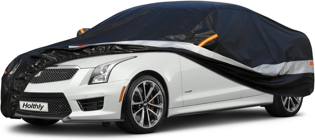 Sedan Car Cover Custom Fit Cadillac ATS 2012-2020, 100% Waterproof Breathable Outdoor Car Covers, Sun Rain Dust Snow Protection. (Ships from US Warehouse, Arrive Within 3-7 Days)