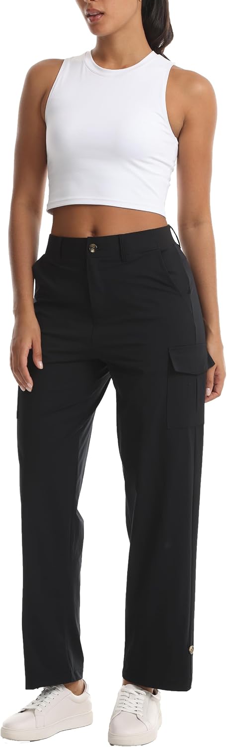 Women's Lightweight Hiking Work Cargo Pants with 5 Pockets Outdoor