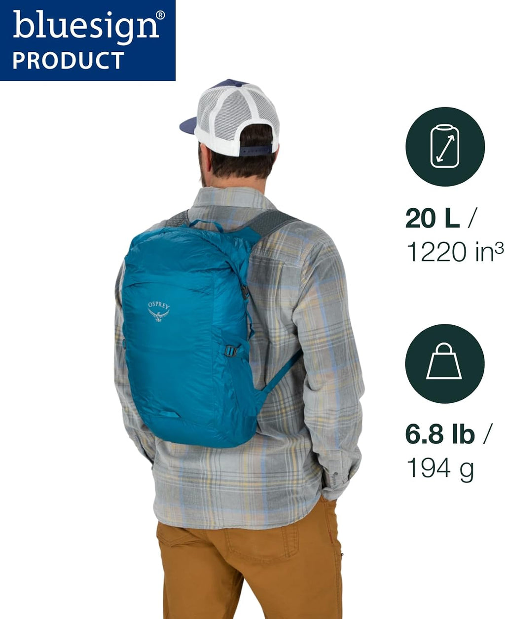 Osprey Ultralight 20L Dry Stuff Pack, Blue OS