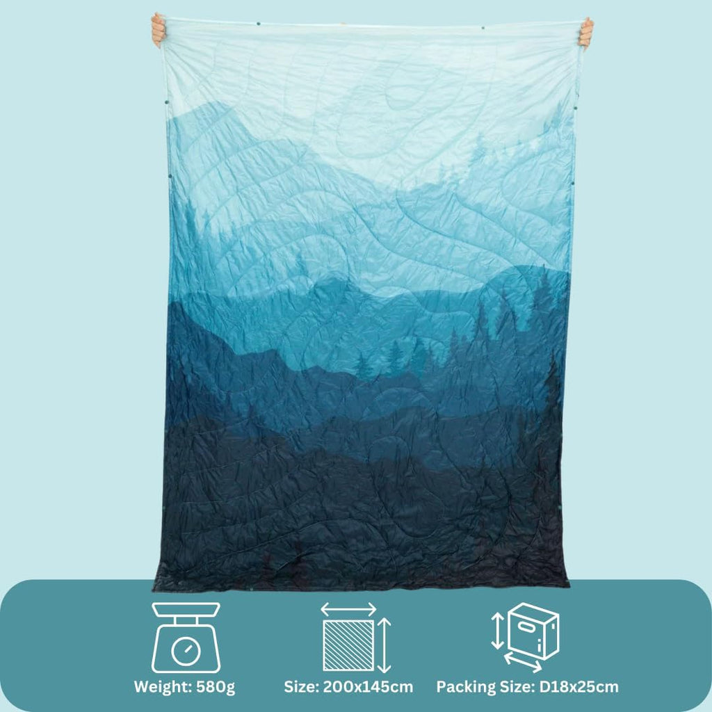 Thermal Blanket - Lightweight, Packable, Puffy, Waterproof and Packable Camping Blanket for Travel, Beach, Hammock, and Outdoor Use