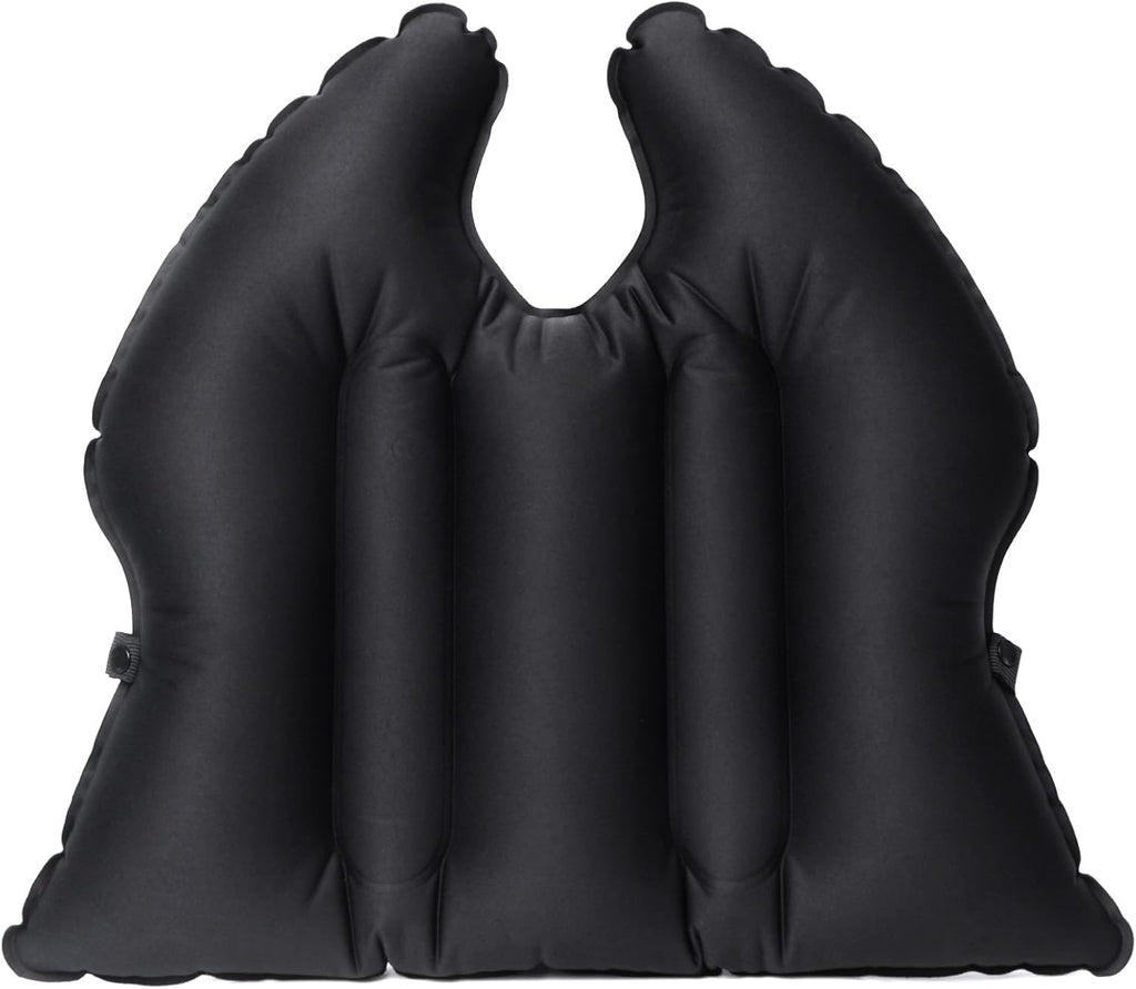 DAWNTREES 2-in-1 Inflatable Seat Cushion & Lumbar Support,Black