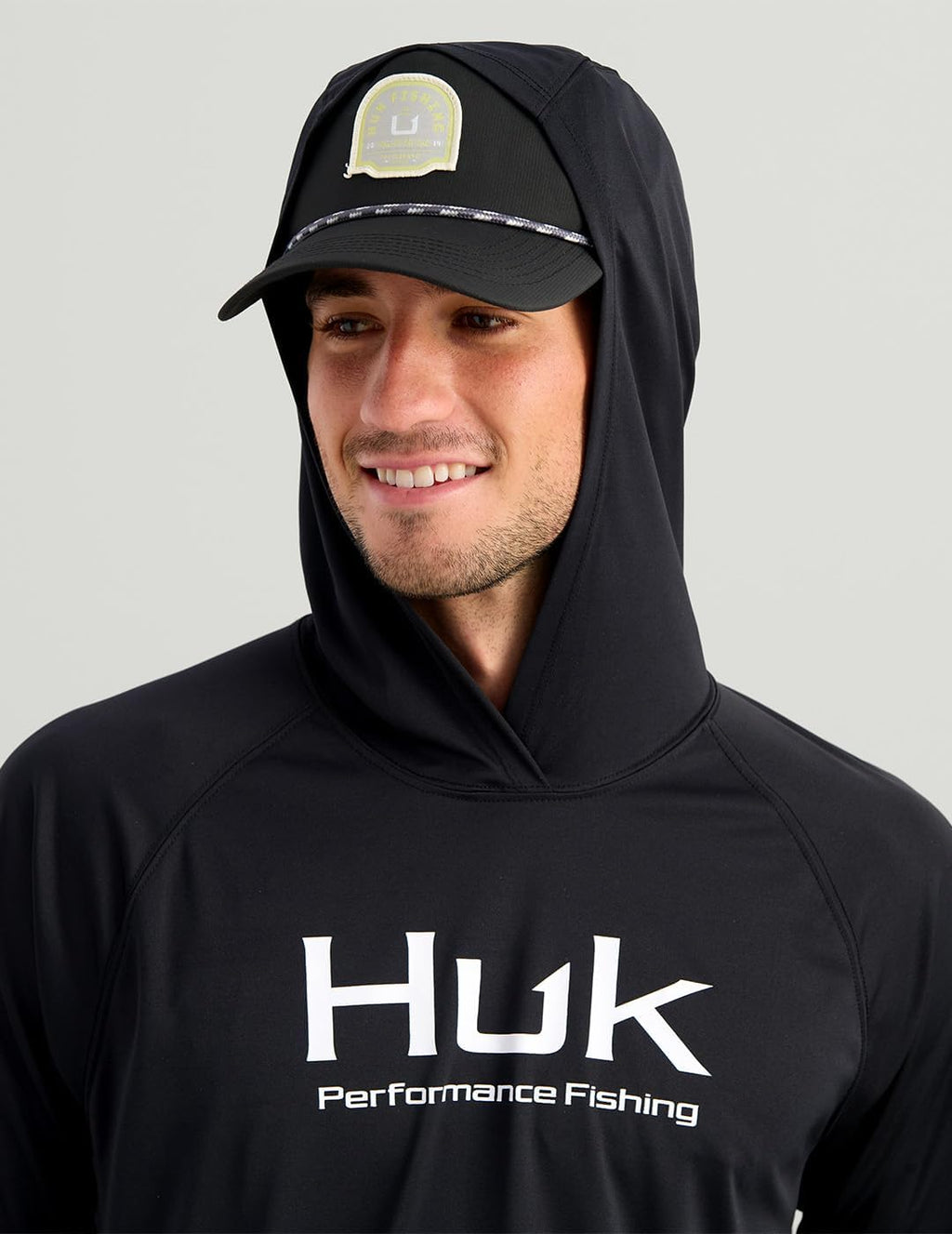 HUK Mens Pursuit Vented Long Sleeve Hoodie, Fishing Shirt with Hood