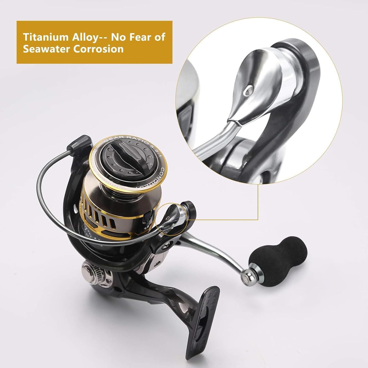 SANLIKE Spinning Reel Fishing Reel for Saltwater or Freshwater