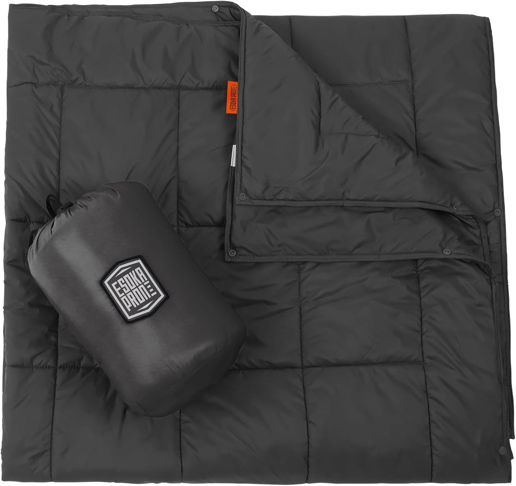 Multifunctional Camping Blanket, Ultralight Wearable travel Blanket,indoor sofa blanket，outdoor portable nap blanket，camping quilt with Snap Buttons for Outdoor Hiking,Camping - Military Green