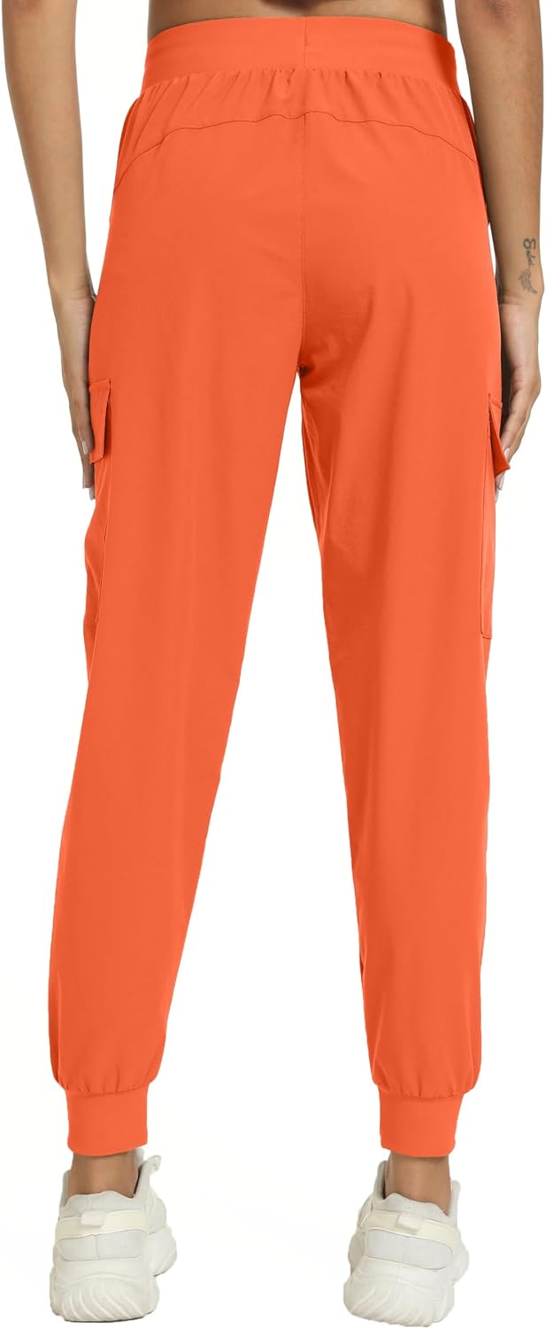 Womens Cargo Hiking Pants with 4 Pockets Lightweight Water Resistant