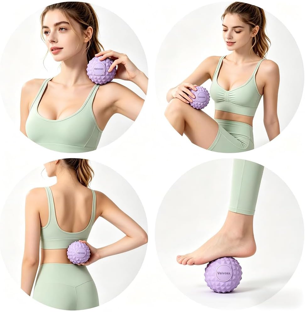 Massage Lacrosse Ball for Trigger Point Therapy Deep Tissue Massage Myofascial Release Fascia Ball for Muscle Recovery Back Neck Shoulders