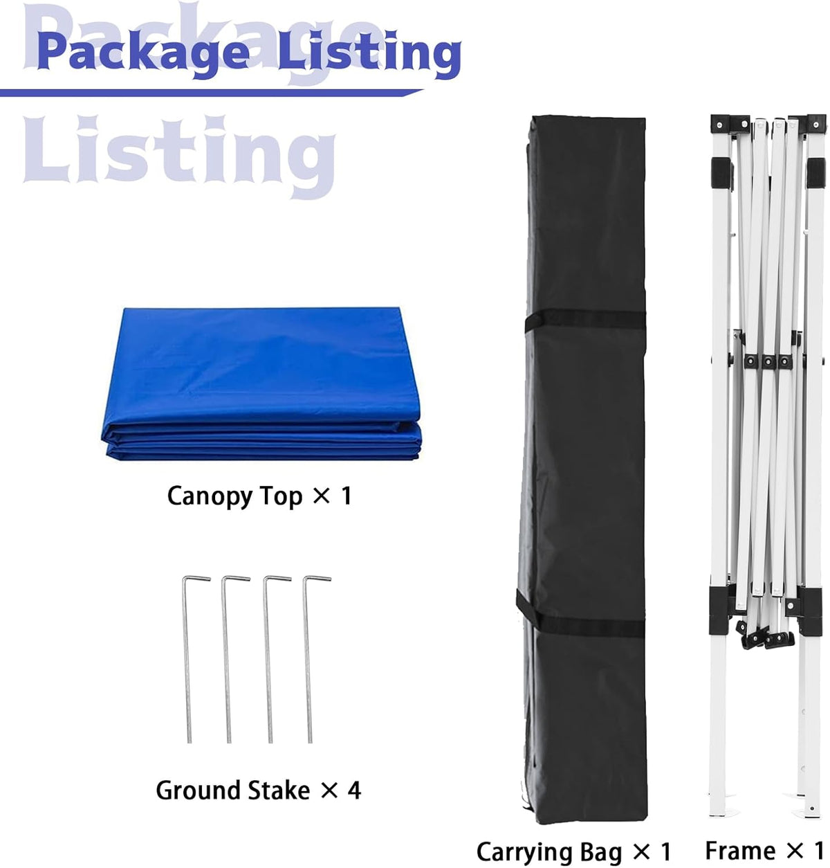 10x10FT Slant Leg Pop Up Canopy Tent, Portable Outdoor Shelter