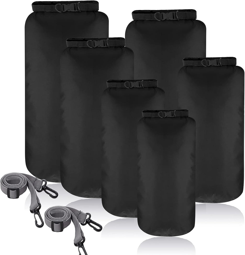 Shappy 6 Pcs Waterproof Dry Bag Set Ultralight Stuff Sack 20/15/10/8/5/3L Backpacking Bag with Long Adjustable Strap Outdoor Keep Gear Dry Sack for Camping Kayaking Boating Hiking Travel