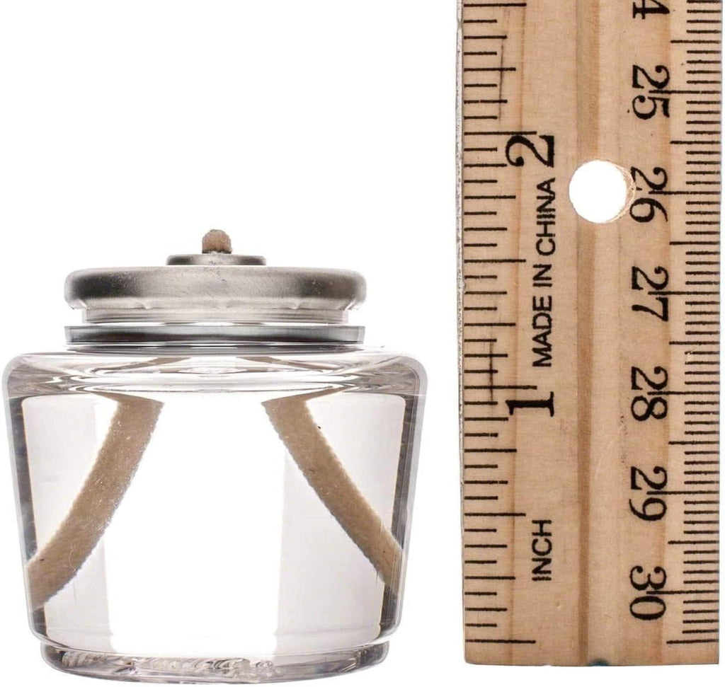 D'light Online 15 Hour Liquid Votive Candles Disposable Fuel Cells Small Oil Lamp for Events, Emergency Candles, Restaurant Tables, Romantic Dinner Candles and Wedding Tables (Set of 12)