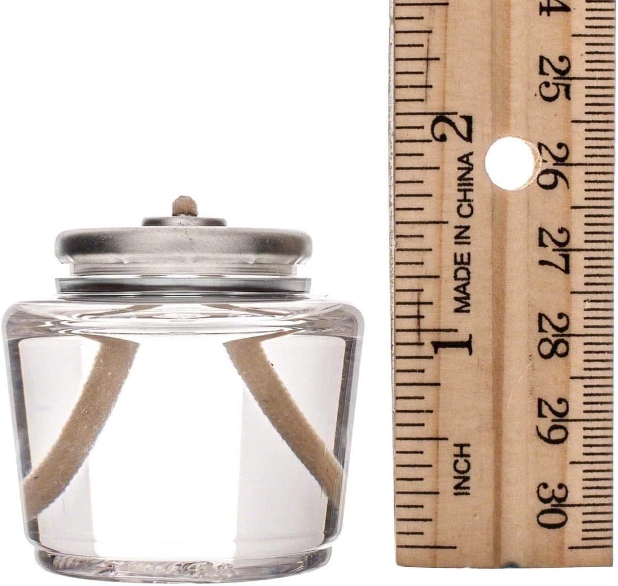 D'light Online 15 Hour Liquid Votive Candles Disposable Fuel Cells Small Oil Lamp for Events, Emergency Candles, Restaurant Tables, Romantic Dinner Candles and Wedding Tables (Set of 12)