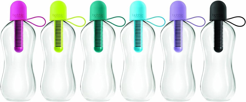 Bobble Classic Water Bottle, Filtered Water, BPA-Free Reusable Bottle, Soft Touch Carry Cap with Replaceable Carbon Filter for Sustainable Water and Hydration 18.5 oz (Lavender)