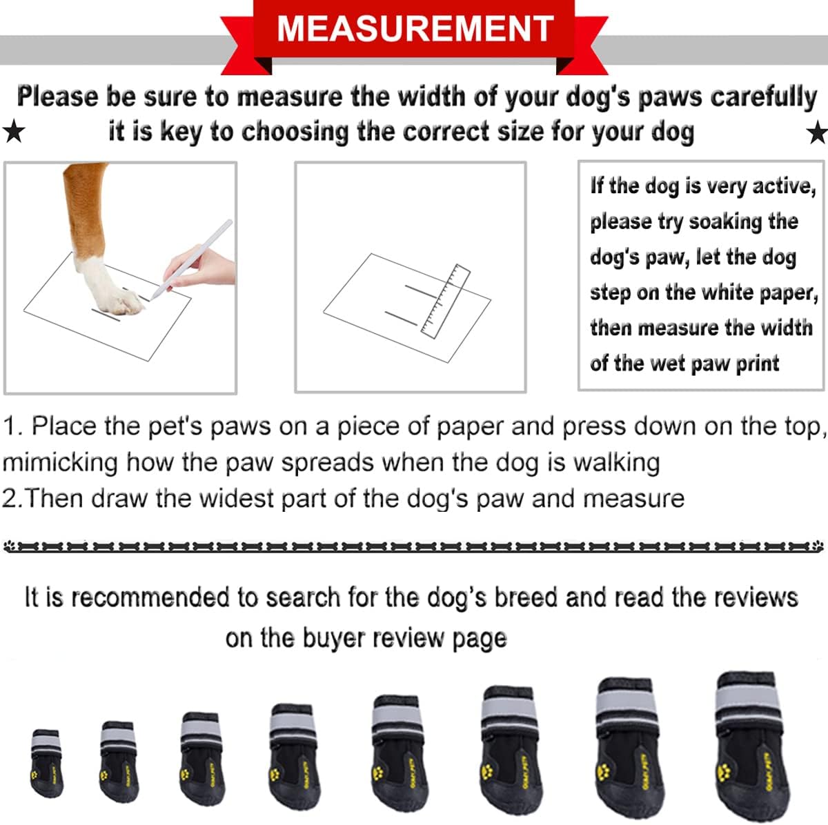 QUMY Dog Shoes for Hot Pavement, Dog Snow Boots & Paw Protectors for Winter
