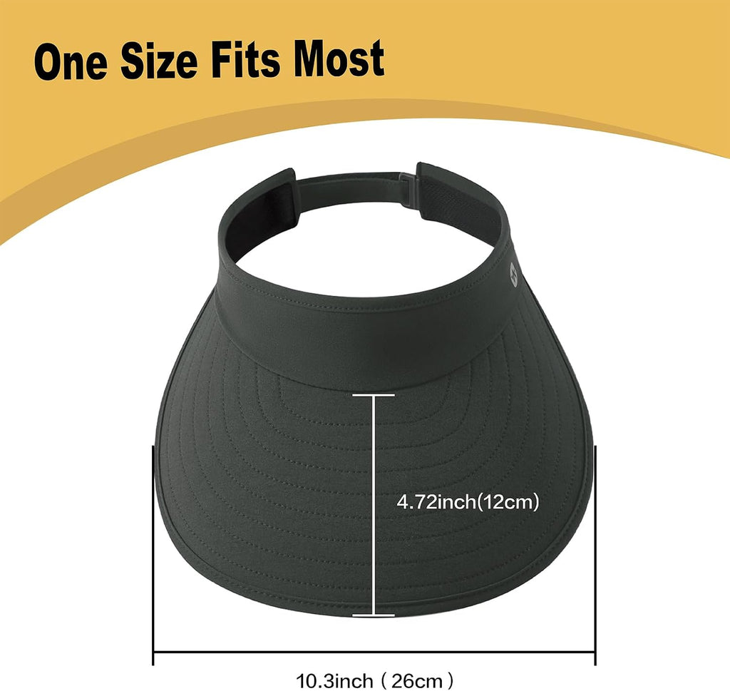 WANDER Sun Visor Hat Wide Brim Packable Large Beach Cap for Women