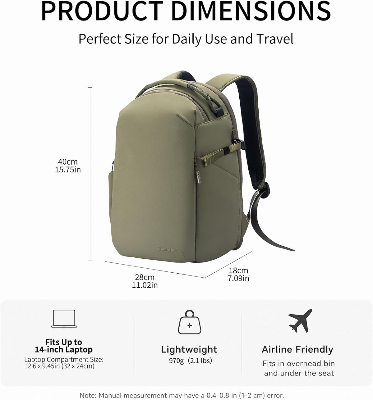 Besnfoto Lightweight Camera Backpack - Everyday Laptop Bag for DSLR Drone