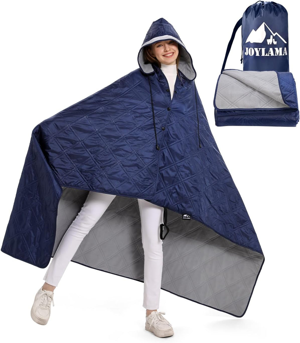 Outdoor Camping Blanket, Fleece Waterproof Stadium Blanket with Portable Bag, Lightweight for Cold Weather, Sports, Pet, Beach, Picnic, Stadium, Travel, Car, 79 * 54inch