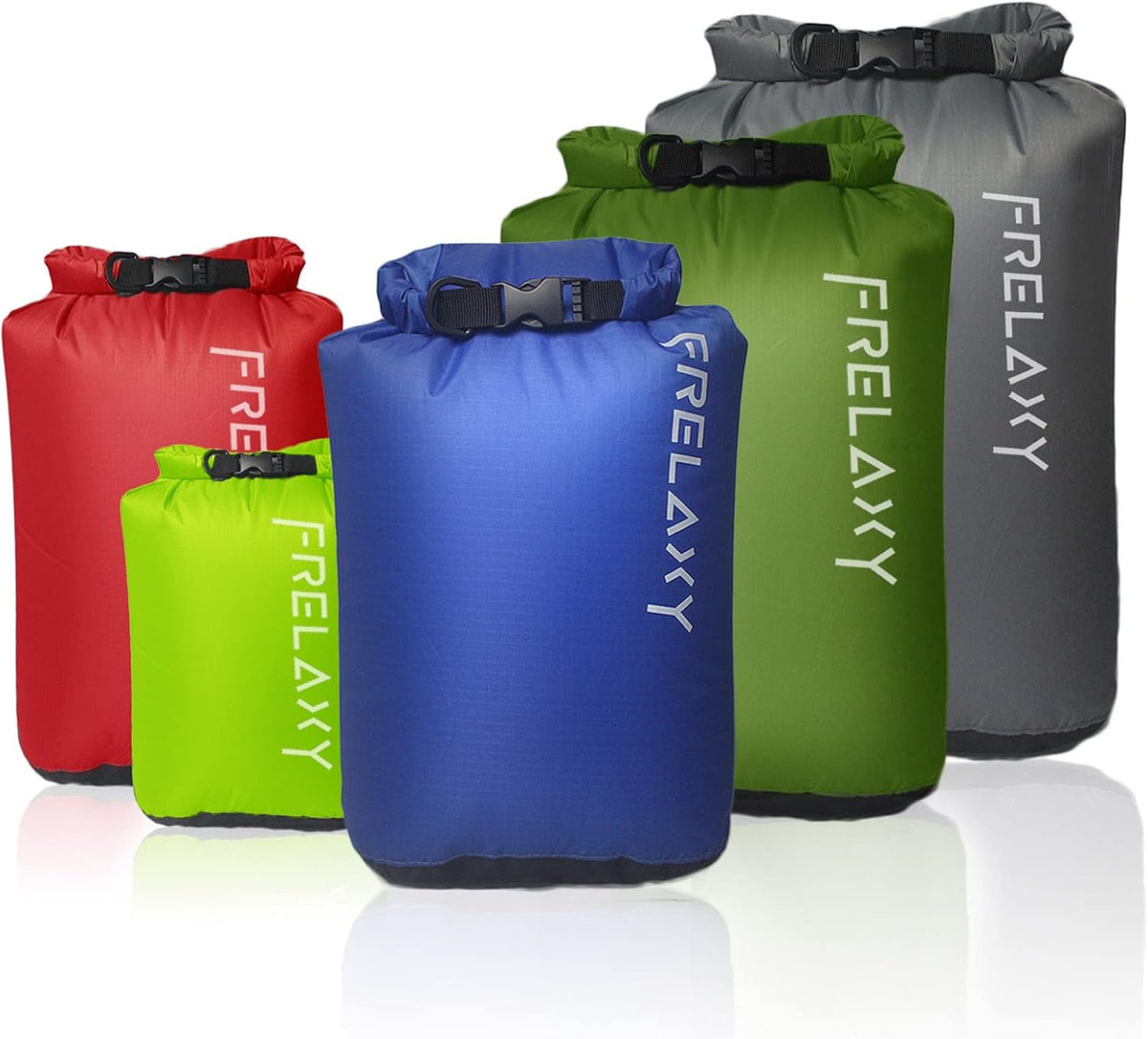 Frelaxy Dry Bag 3 Pack, Ultralight Waterproof Dry Sack for Outdoor Use