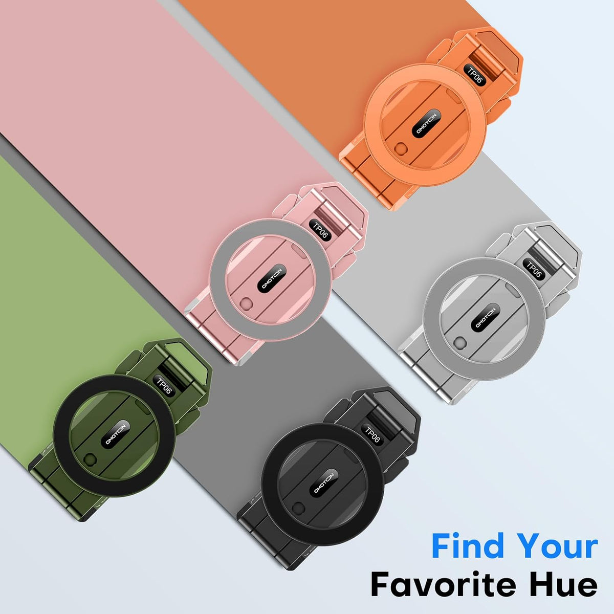 OMOTON TP06-E [3-Adjust] Sturdy Magnetic Phone Tripod for iPhone 17, Sliver