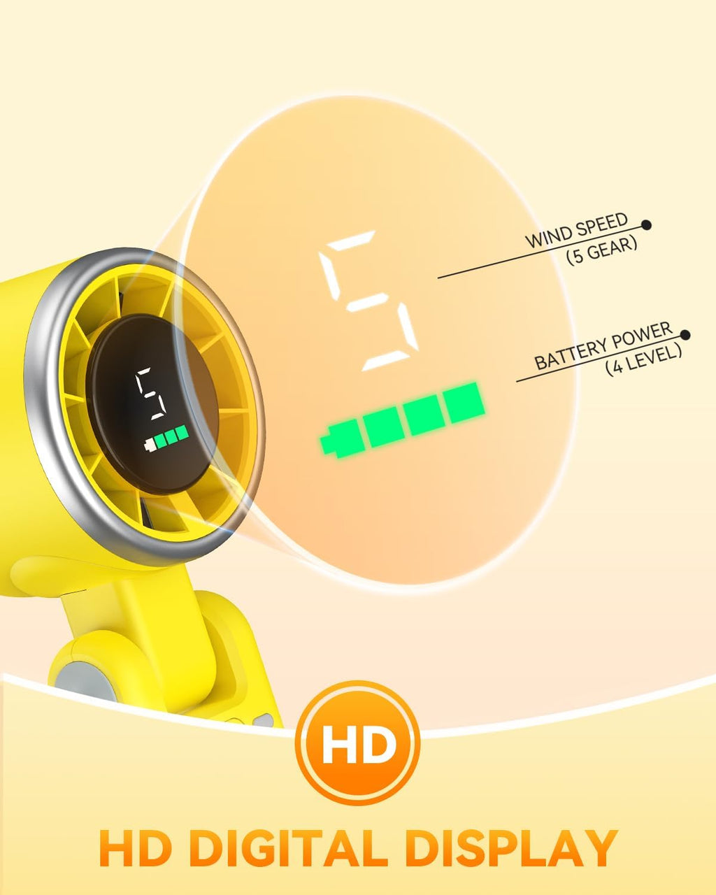 PlayHot Portable Handheld Turbo Fan, Travel Essentials, Gifts for Women/Men