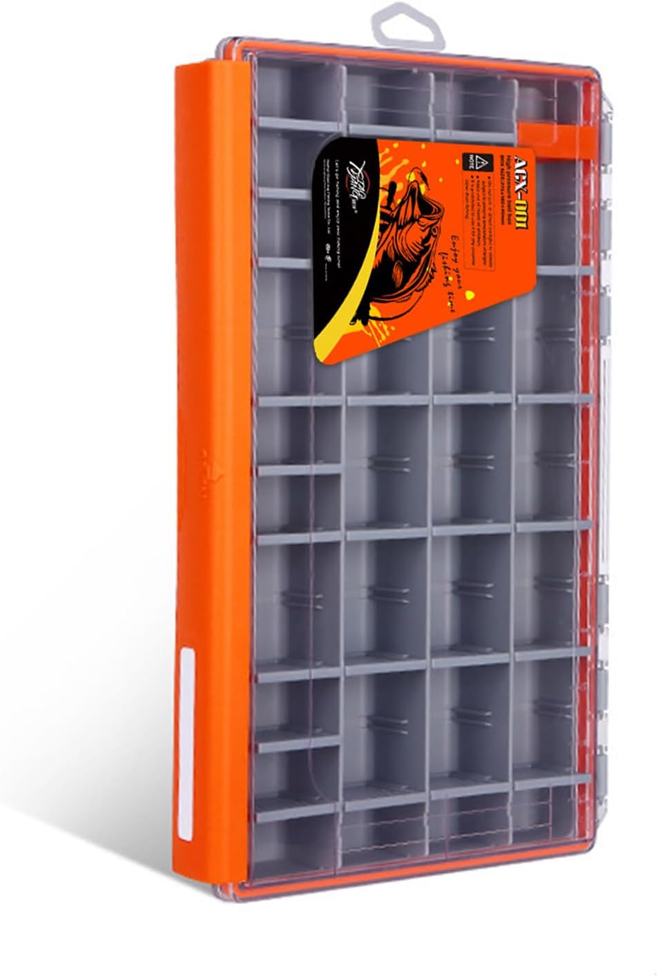 Deluxe Fishing Tackle Box, Waterproof 3600 and 3700 Tackle Trays, Organizer with Removable Dividers, Sealed Lure Box and Terminal Tackle Storage (1, 3700 Orange)