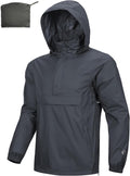 Outdoor Ventures Men's Rain Jacket Waterproof Lightweight Packable Pullover