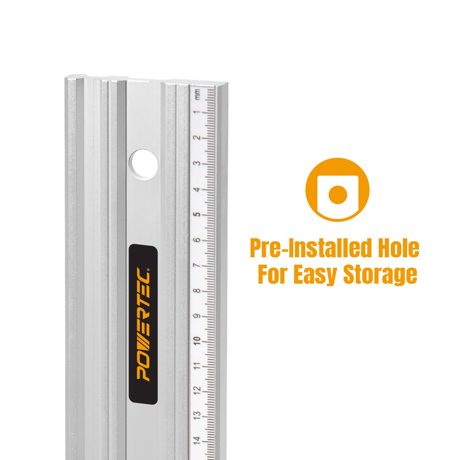 POWERTEC 38 Inch Machinist Aluminum Straight Edges and 3pc L Square, for Checking Surface Warp, Marking/Scribing Lines - Used w/Feeler Gauges for Automotive Repairs, Cylinder Head Checks (72113)