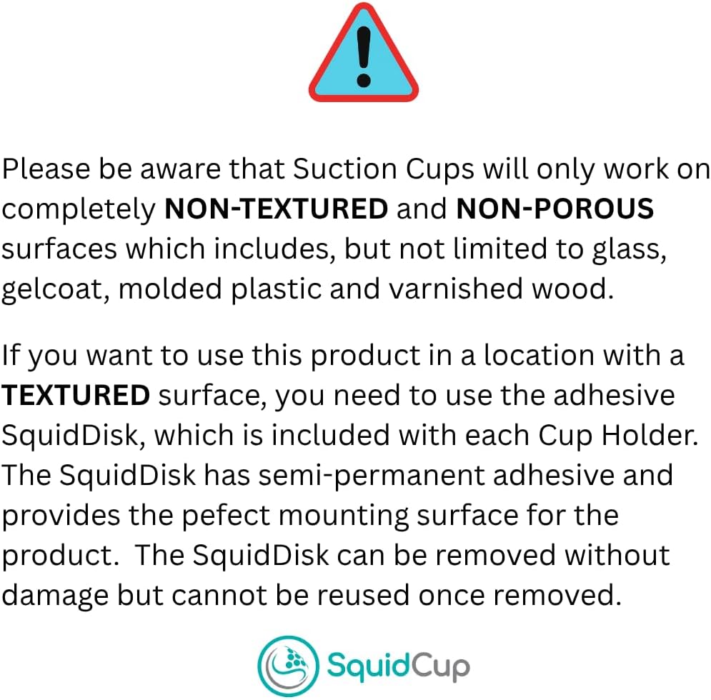 Non-Tipping Cup Holder for Boat - Anti-Spill Suction 12-30 oz