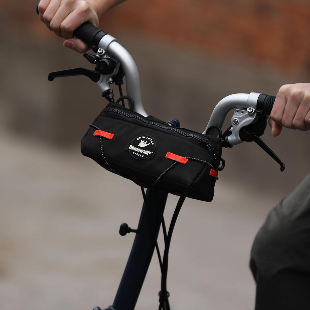Rhinowalk Bike Handlebar Bag Bicycle Front Bag Storage Small Pouch with Shoulder Strap for Urban Cycling