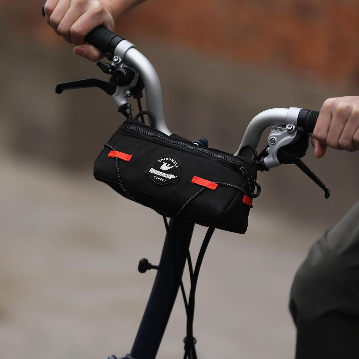 Rhinowalk Bike Handlebar Bag Bicycle Front Bag Storage Small Pouch with Shoulder Strap for Urban Cycling