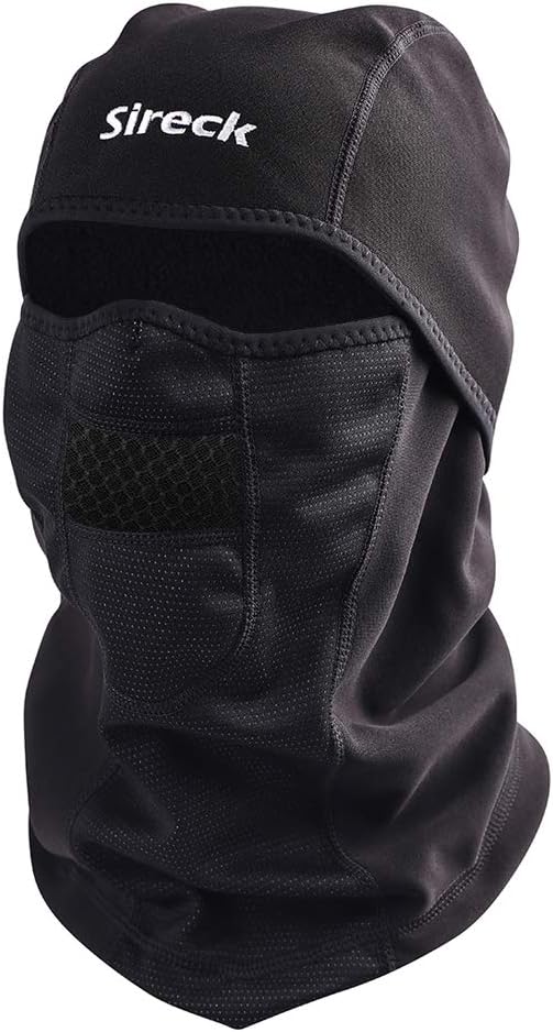 Sireck Cold Weather Balaclava Ski Mask, Water Resistant and Windproof Fleece Thermal Face Mask, Cycling Motorcycle Neck Warmer Hood Winter Gear for Men Women