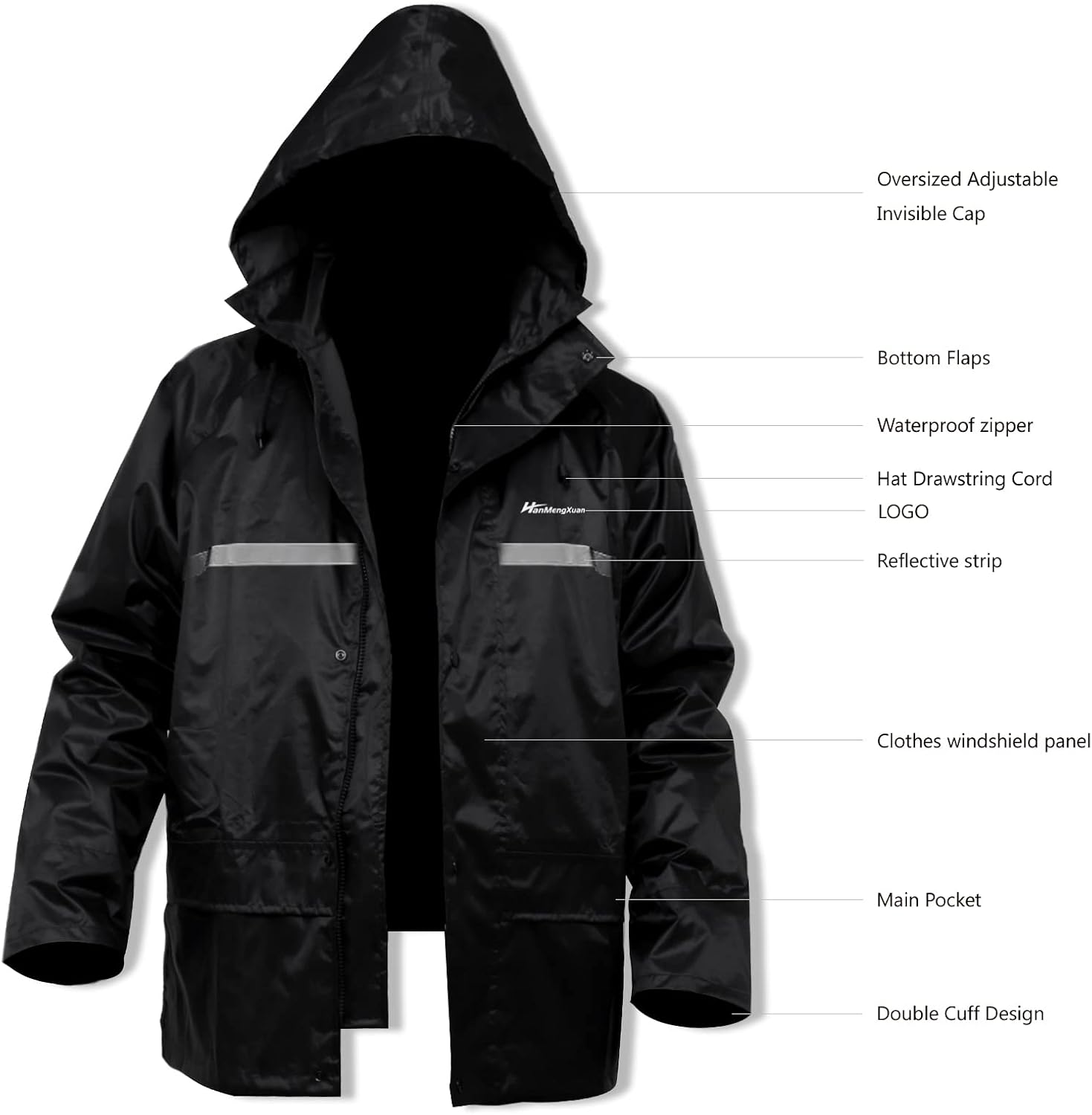 Men's Rain Suit Lightweight Waterproof Protective Raincoats (Jackets and Pants) Rain Gear Workwear