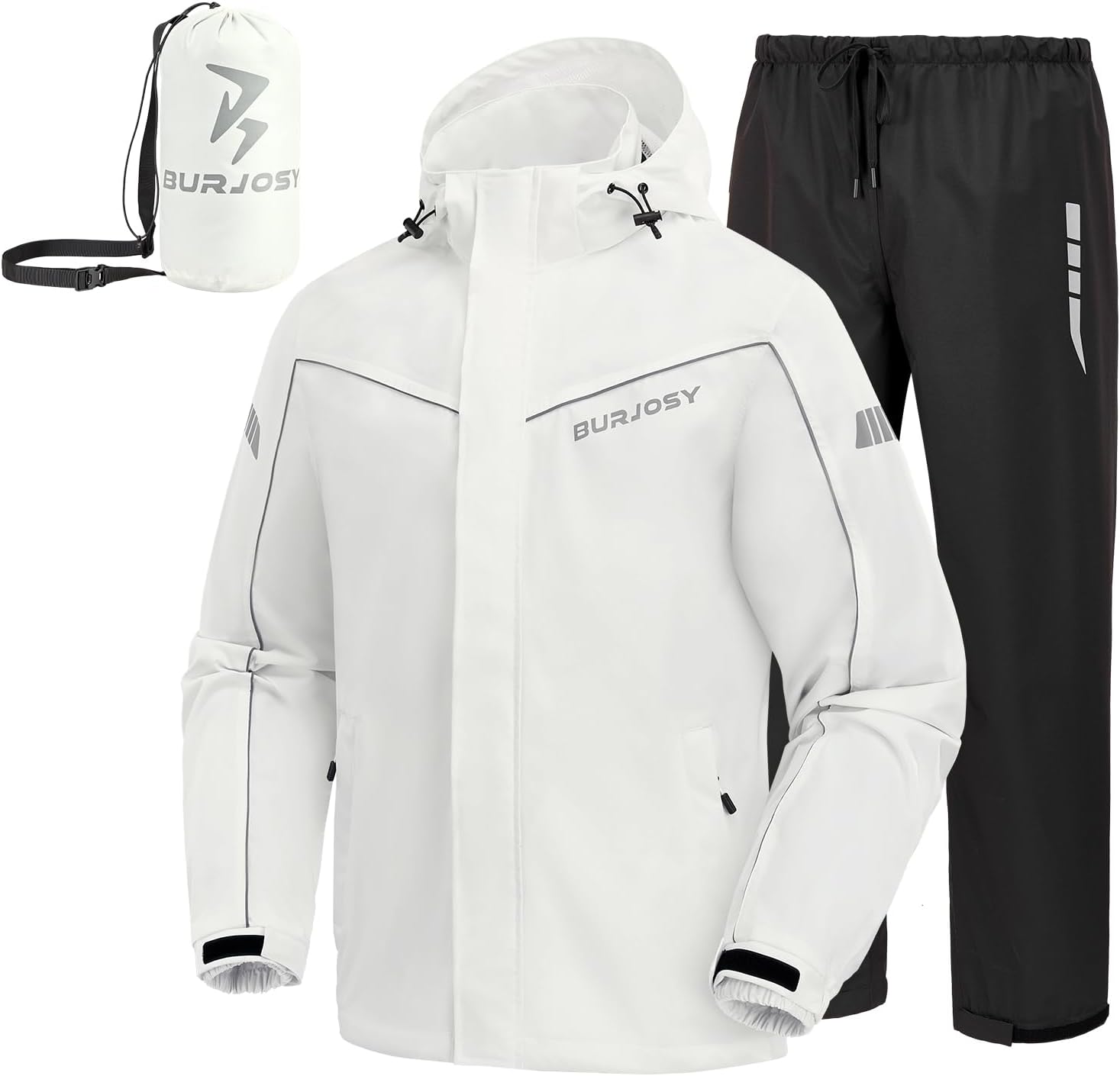 Rain Suit for Men Waterproof Packable Rain Jacket and Pants Set