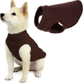 Gooby Stretch Fleece Vest Dog Sweater, Brown, Medium