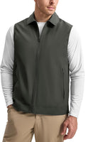 Rdruko Men's Golf Vest Lightweight Summer Casual Zip Windbreaker