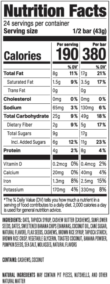 PROBAR MEAL Bar – Plant Based Meal Replacement Bar with Whole Food Ingredients, Oats, Nuts & Seeds, Vegan, Gluten Free, Non-GMO Nutrition Bar for Breakfast, Travel & On-the-Go Energy (Banana Nut Bread, 12 Count)