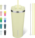 BJPKPK 22 oz Coffee Tumbler with Straw, Insulated Stainless Steel Cup