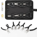 6 Pack Jewelry Pliers Set, Mini Pliers Set, Jewelry Making Include Flat, Jewelry Tools, Needle, Round, Bending Linesman, Applicable to Handicrafts, Earring Making, Repairing Electronic