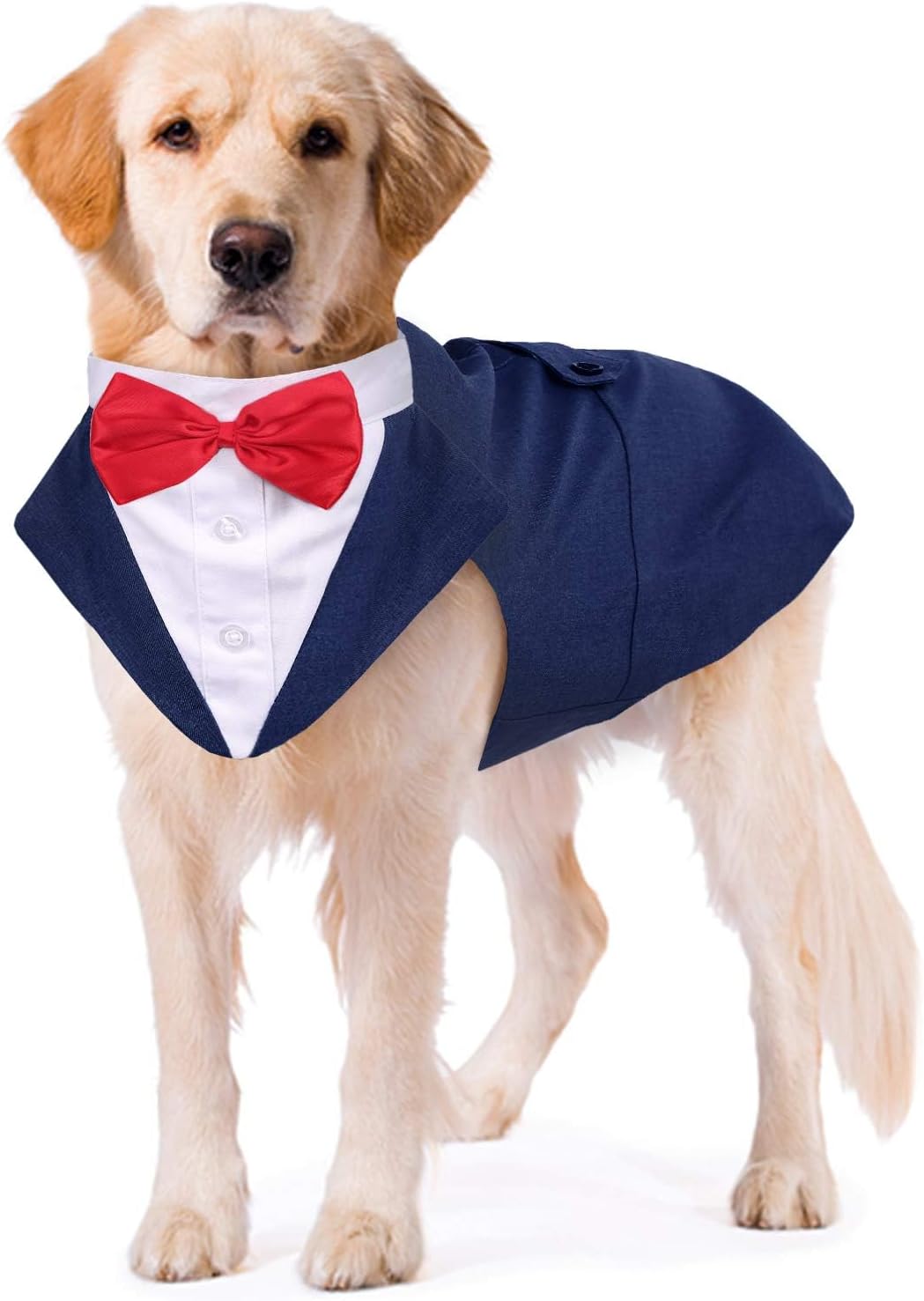 Kuoser Dog Tuxedo, Dog Suit and Bandana Set, Dogs Costume with D-Ring