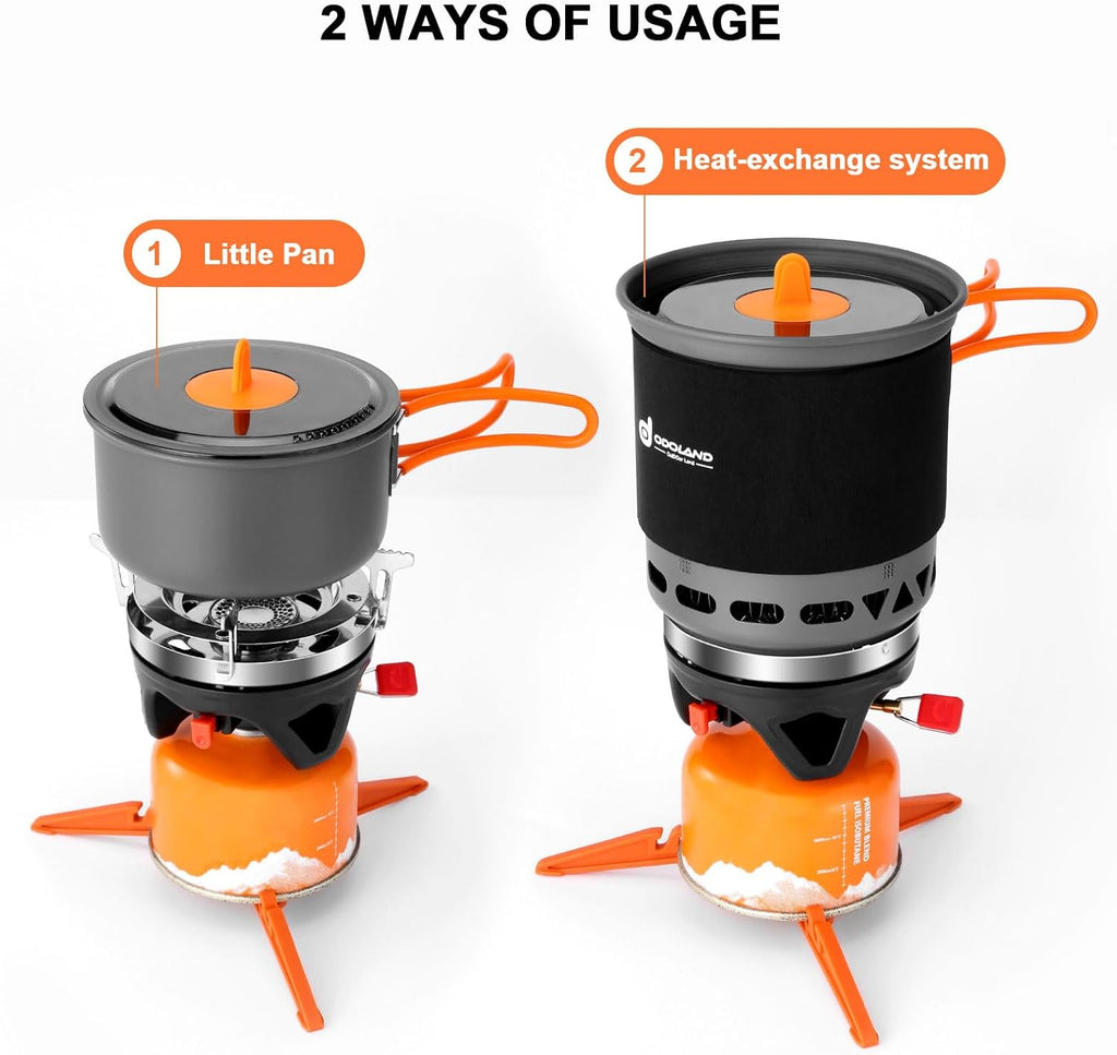 Odoland 1L Heat Exchanger Backpacking and Camping Stove System