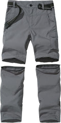 JOMLUN Boy’s Scout Pants Convertible Hiking Quick Dry Zip Off Pants Outdoor Climbing Casual Trouser Kids Youth Cargo Pants