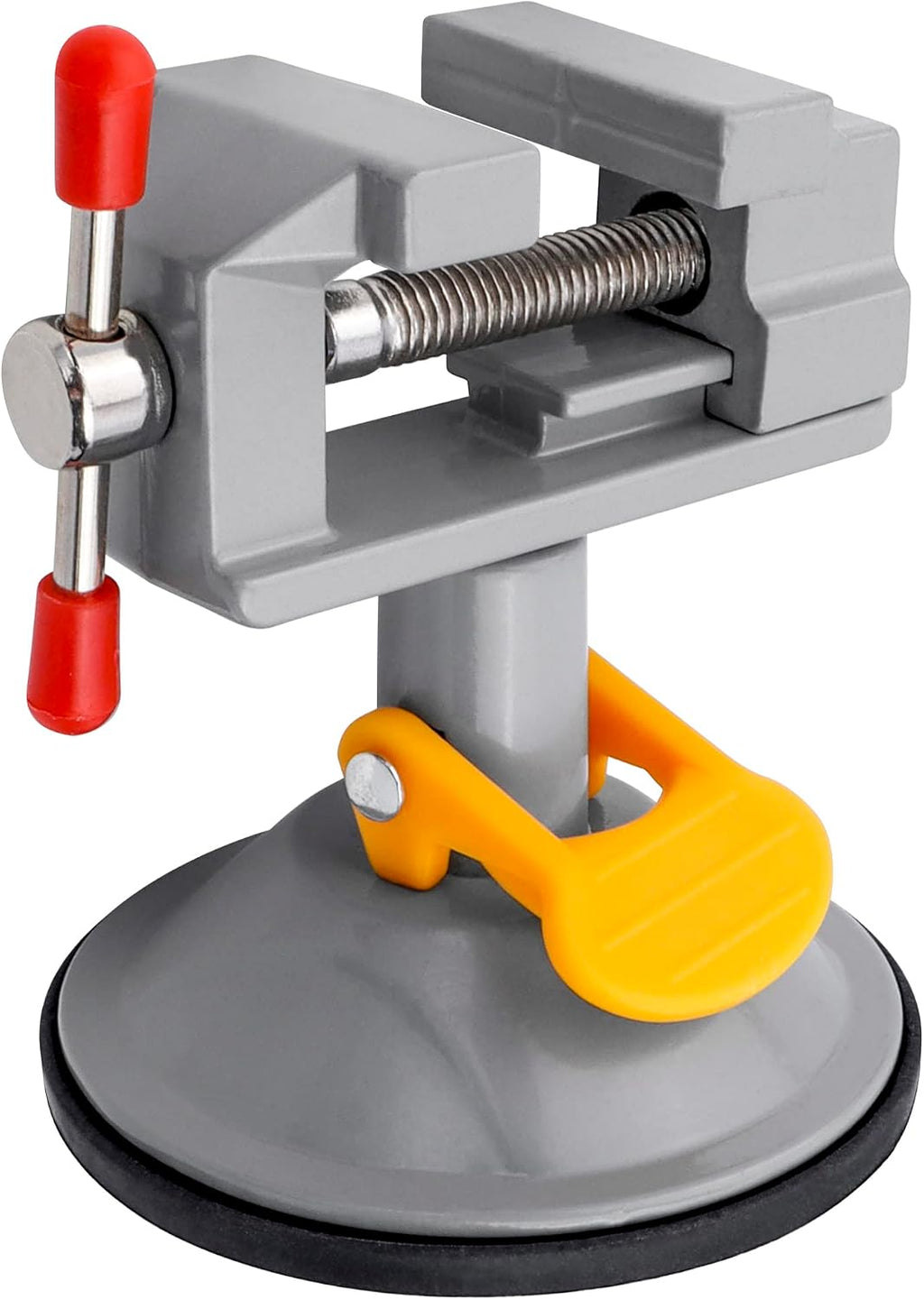 Yakamoz Mini Bench Vise, 360° Swivel Suction Base, Portable Workbench Clamp
