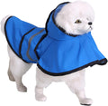 Dog Raincoat Hooded Reflective Waterproof Slicker Poncho