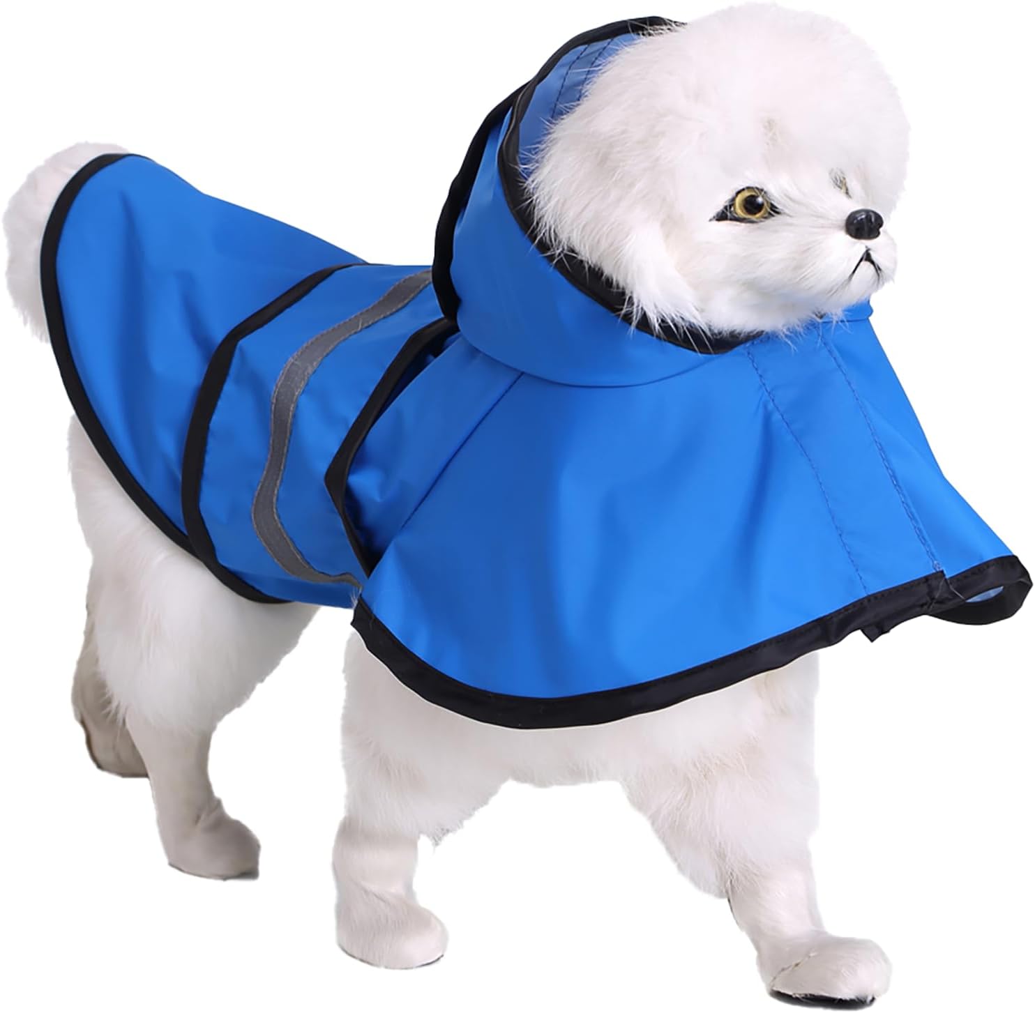 Dog Raincoat Hooded Reflective Waterproof Slicker Poncho