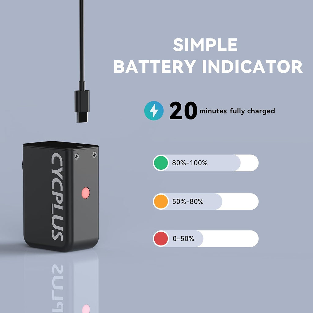 CYCPLUS Tiny E-Pump Bike Pump, AS2, 97g, Aluminum Alloy Shell, No Display