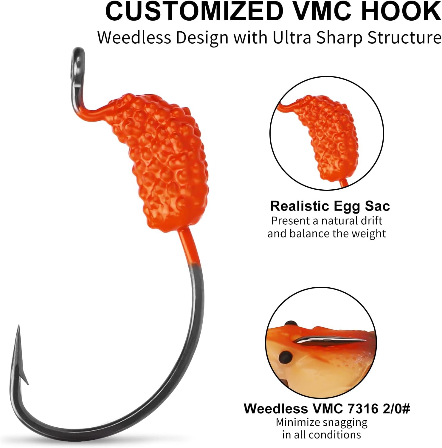 TRUSCEND Duramax Pre-Rigged Saltwater Fishing Lures with BKK Jig Hooks, Easy Catch 10X Tear-Resistant TPE Soft Swimbait for Redfish Grouper Striper Bass Trout Crappie Walleye, Weedless Freshwater Bait