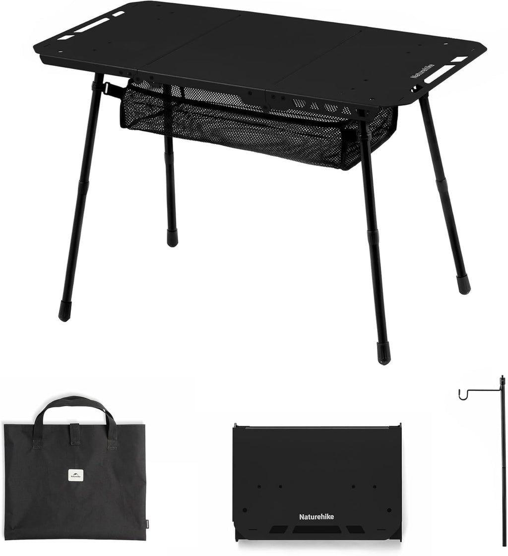 Naturehike Tactical Camping Table - Adjustable Height, 5.7 lbs, Quick Setup