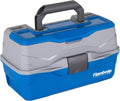 Flambeau Outdoors 6382 2-Tray Tackle Box, 15 Compartments, Blue and Gray