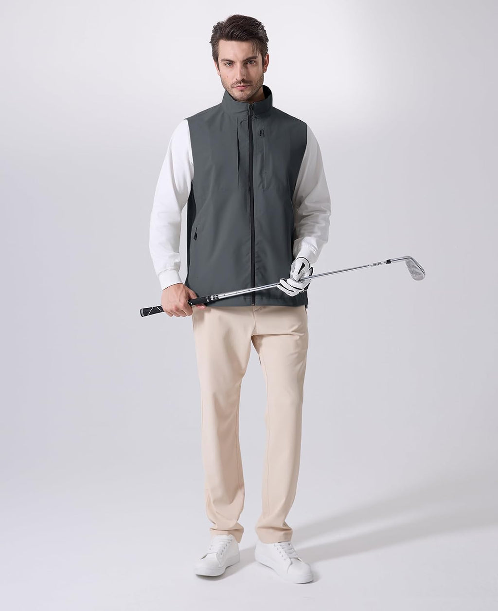 Susclude Men's Quick Dry Lightweight Softshell Vest Windproof Sleeveless Jacket for Fishing Work Golf Hiking Casual Travel