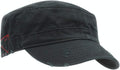 The Vintage Year Washed Cotton Distressed Cadet Hat - Tactical Military Baseball Cap for Men & Women, Outdoor Casual Wear